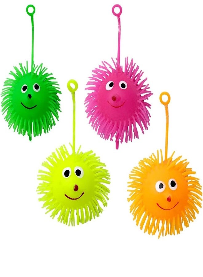 R.S Puffer Ball with Flashing Light Stress Relief Squeeze Ball Fun Toy (Pack of 2 Pcs) for Kids and Adults (Green + Dark Pink) (Pack of 2 Pcs) - Image 5